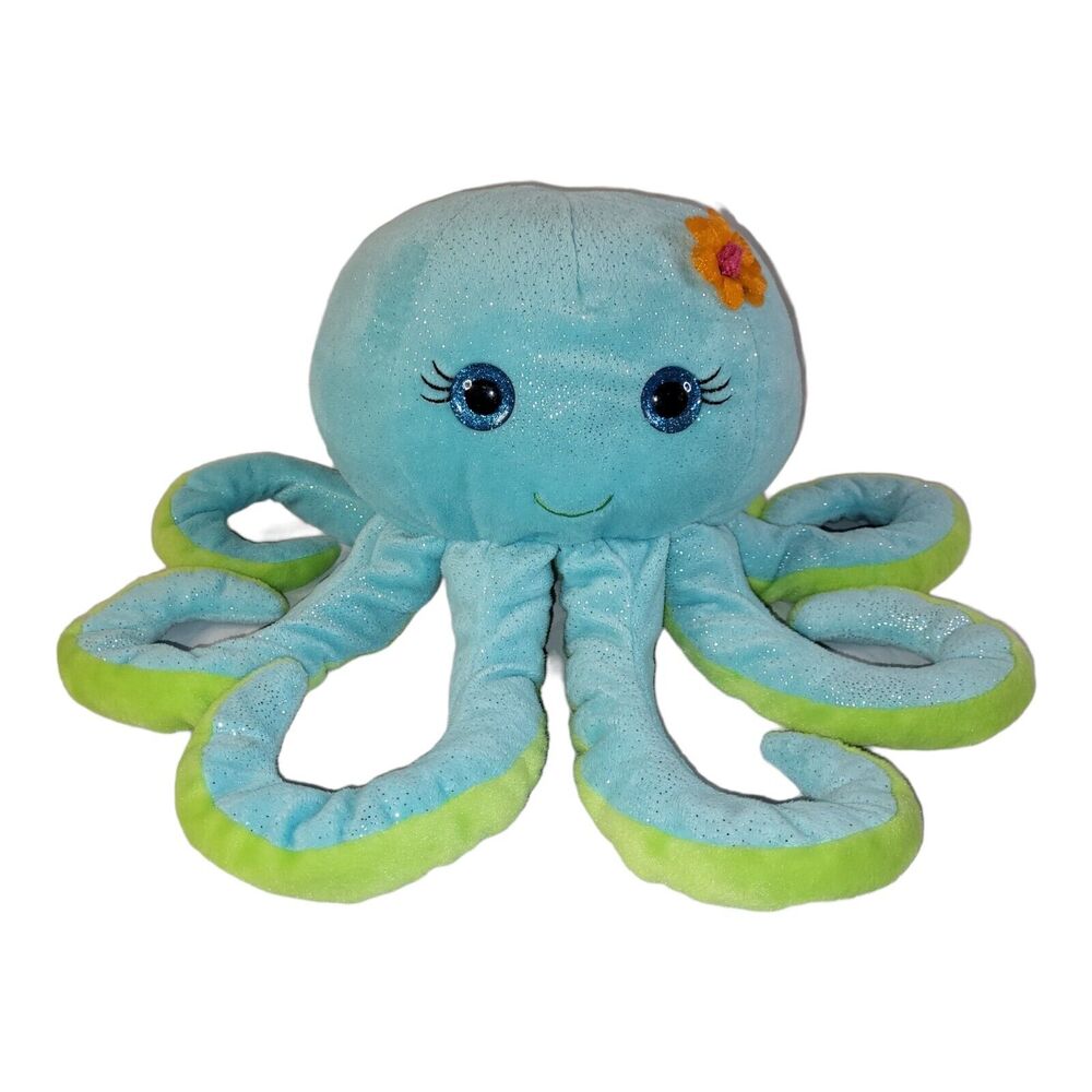 First & Main Octopus Plush Ocean Stuffed Animal Blue Green Sea Creature 6257 10"